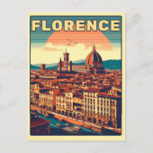 Retro Florence, Firenze italy Reisegeschenke Postkarte (Vorderseite)