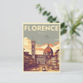 Retro Florence, Firenze italy Reisegeschenke Postkarte (Stehend Vorderseite)