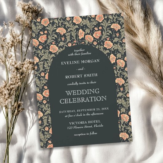 Retro Florentiner Art Nouveau Wilhelm Tell Einladung