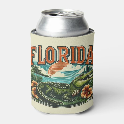 Retro Florida Alligator Dosenkühler (Kanne Vorderseite)