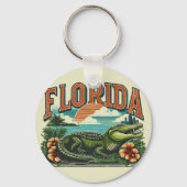 Retro Florida Alligator Schlüsselanhänger (Rückseite)