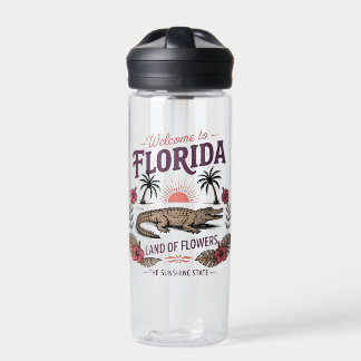 Retro Florida Alligator | Sunshine Staat Vibes Trinkflasche