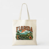 Retro Florida Alligator Tragetasche (Rückseite)