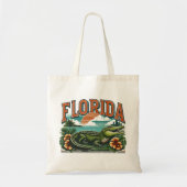 Retro Florida Alligator Tragetasche (Vorne)