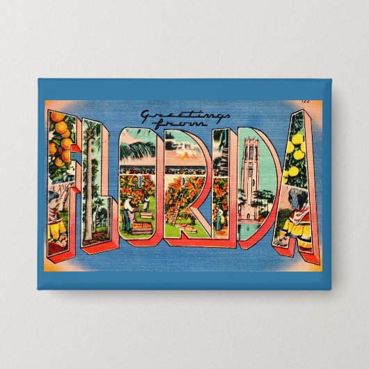 Retro Florida Button (Vorderseite)