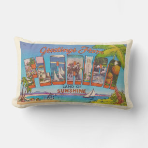 Retro-Florida-Gruß-Wurfkissen Kissen Für Draußen