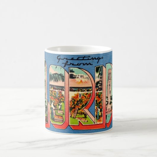 Retro Florida Kaffeetasse (Mittel)