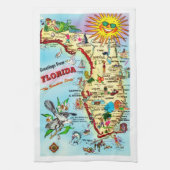 Retro Florida Karte Geschirrtuch (Vertikal)