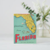 Retro-Florida-Kartenpostkarte Postkarte (Stehend Vorderseite)