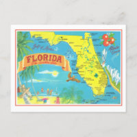 Retro Florida Map