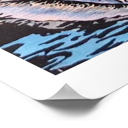 Retro Florida Orange Poster Print (Ecke)