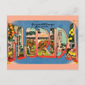 Retro Florida Postkarte (Vorderseite)