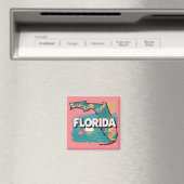 Retro Florida Silhouette Magnet (In Situ (Geschirrspüler))
