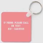 Retro Florida Silhouette Square Schlüsselanhänger (Rückseite)