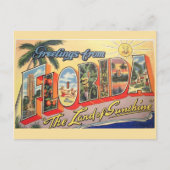 Retro Florida State. Postkarte (Vorderseite)