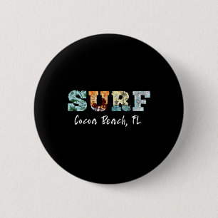 Retro-Florida-Strand-Surfer Retro-Surfen-Welle Ri Button