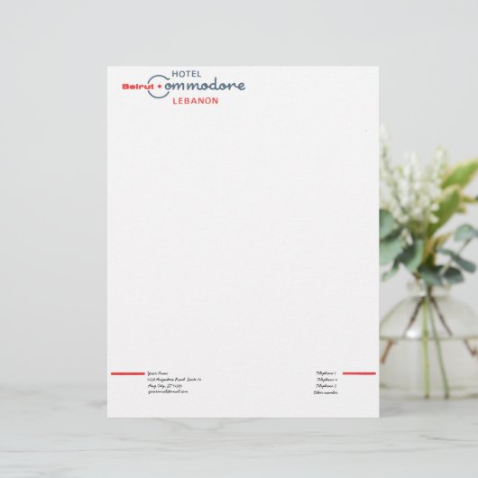 Retro Flottenadmiral-Hotel Briefbogen (Stehend Vorderseite)