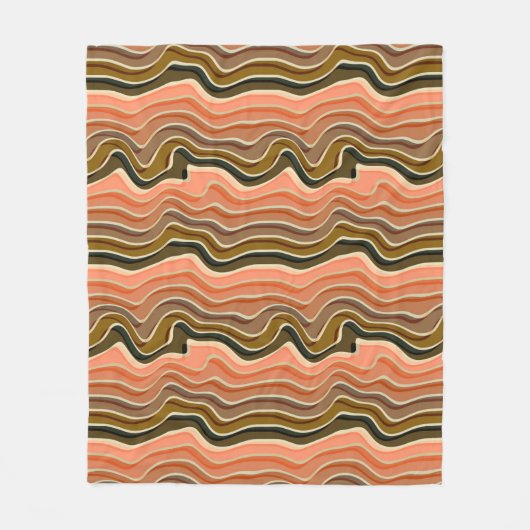 Retro Flow Gemütlich mit Wavy Stripes Fleece Blank (Vorderseite)