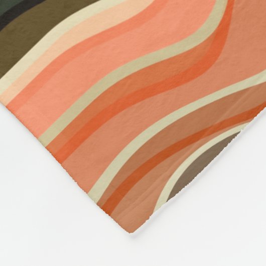 Retro Flow Gemütlich mit Wavy Stripes Fleece Blank (Ecke)