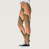 Retro-Flow-Hochwellen-Leggings | Wavy Earth Tone Leggings (Links)