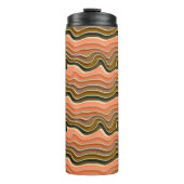 Retro Flow Wavy Lines Thermal Tumbler Thermosbecher (Vorderseite)