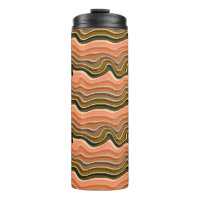 Retro Flow Wavy Lines Thermal Tumbler