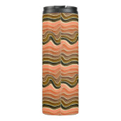 Retro Flow Wavy Lines Thermal Tumbler Thermosbecher (Rückseite)
