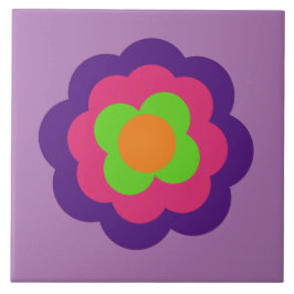 Retro Flower Flowers Blumen Muster 70er 70ies 70s Fliese