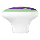 Retro Flower Flowers Blumen Muster 70er 70ies 70s Keramikknauf (Seitenansicht)