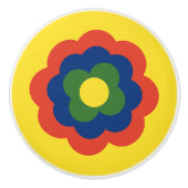 Retro Flower Flowers Blumen Muster 70er 70ies 70s Keramikknauf (Vorderseite)