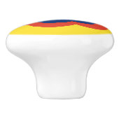 Retro Flower Flowers Blumen Muster 70er 70ies 70s Keramikknauf (Seitenansicht)