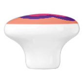 Retro Flower Flowers Blumen Muster 70er 70ies 70s Keramikknauf (Seitenansicht)