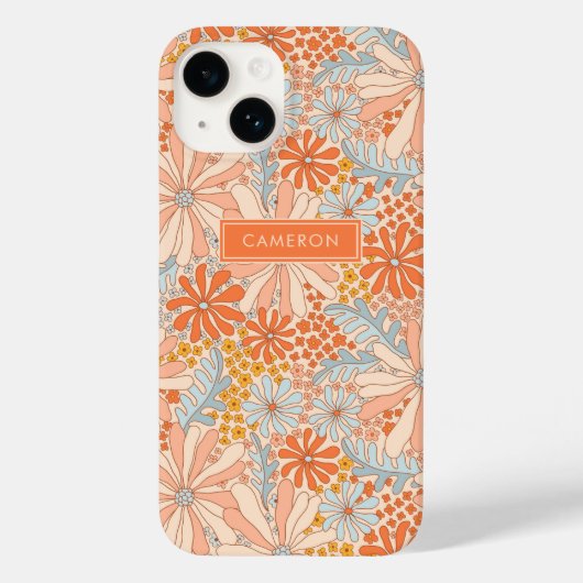 Retro Flower Garden Muster Case-Mate iPhone Hülle (Rückseite)
