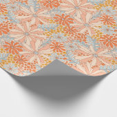 Retro Flower Garden Muster Geschenkpapier (Ecke)