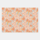 Retro Flower Garden Muster Geschenkpapier Set (Vorderseite)