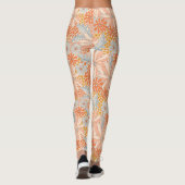 Retro Flower Garden Muster Leggings (Rückseite)