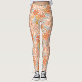 Retro Flower Garden Muster Leggings (Vorderseite)