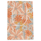 Retro Flower Garden Muster Mittlere Geschenktüte (Vorderseite)