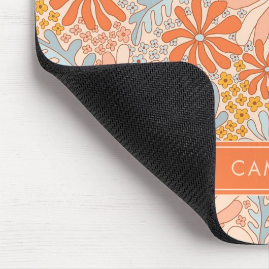 Retro Flower Garden Muster Mousepad (Ecke)