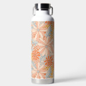 Retro Flower Garden Muster Trinkflasche (Vorderseite)