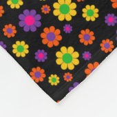 Retro Flower Power Fleecedecke (Ecke)