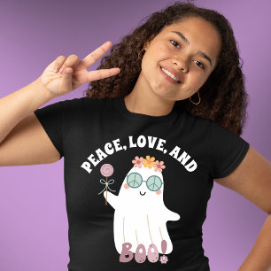 Retro Flower Power Geist Halloween T-Shirt