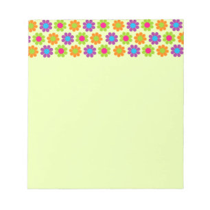Retro Flower Power Notizblock