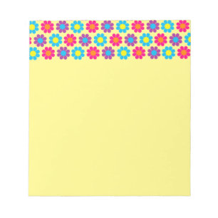 Retro Flower Power Notizblock