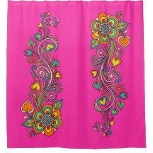 Retro Flower Power Ranken Border 18