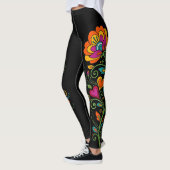 Retro Flower Power Ranken Border 19 Leggings (Links)