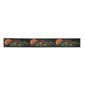 Retro Flower Power Ranken Border 19 Satinband (Vorderseite)