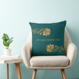 Retro Flower Power Ranken Border 1 + Ihr Text Kissen