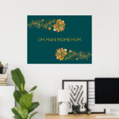 Retro Flower Power Ranken Border 1 + Ihr Text Poster (Heimbüro)