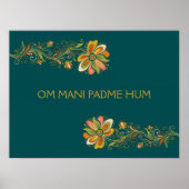 Retro Flower Power Ranken Border 1 + Ihr Text Poster (Vorne)